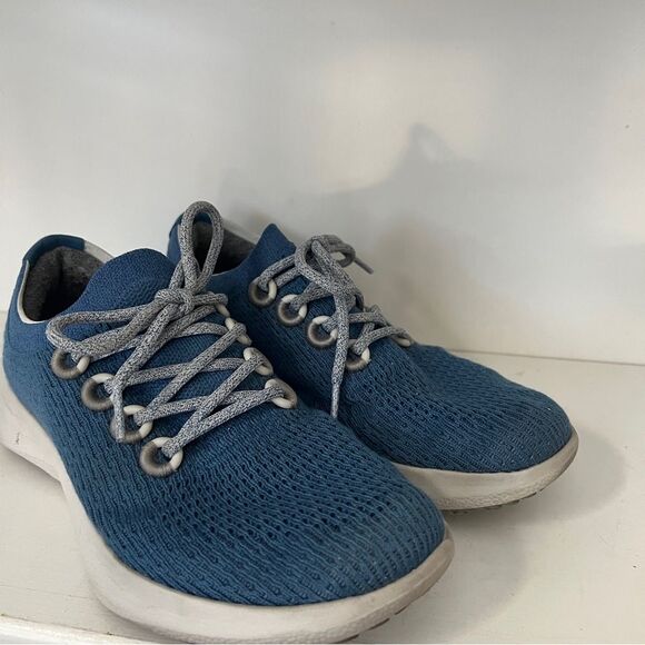 Allbirds Tree Runners Womens Size 9 Blue White Athletic Walking Shoes - Picture 2 of 7